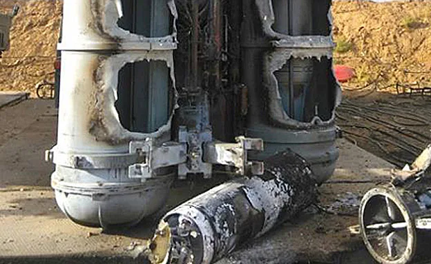 הטיל לאחר הפיצוץ