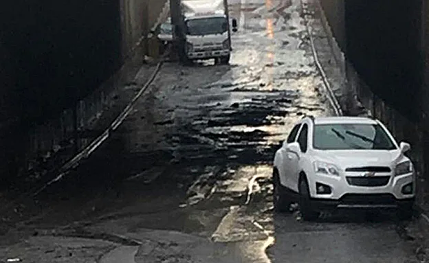 אחד המוקדים שהוצפו בחיפה