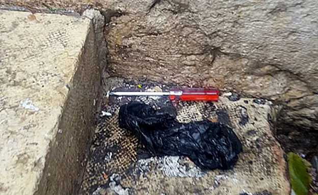 המברג ששימש בפיגוע (דוברות המשטרה)