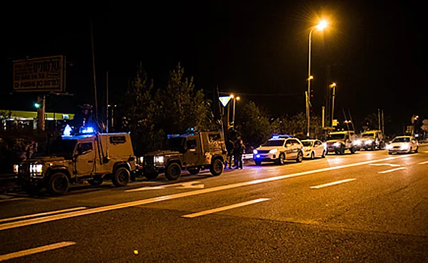 כוחות ביטחון פרוסים בעמונה (קובי ריכטר/TPS)