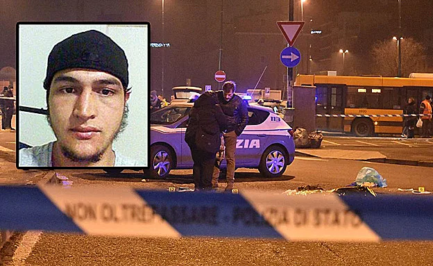 זירת חיסול המחבל. איטליה (משטרת איטליה)