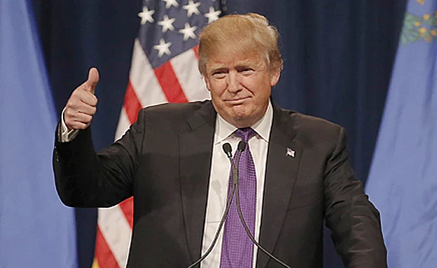 טראמפ. מתכונן לנאום ההכתרה