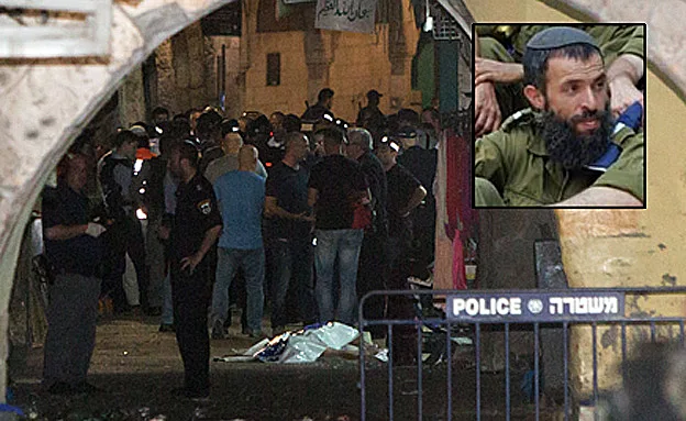 זירת הפיגוע (יונתן סינדל, פלאש 90)