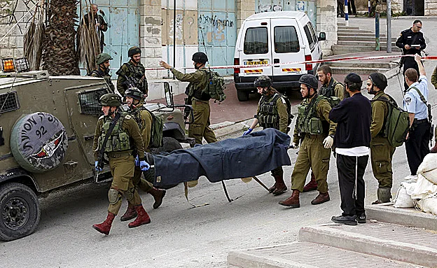 זירת פיגוע הדקירה בחברון