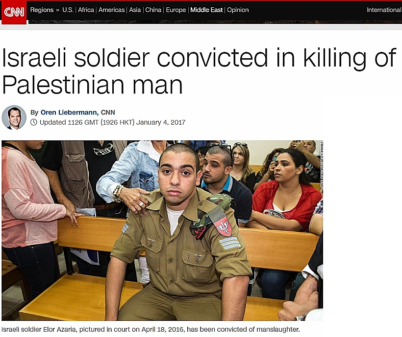 הכתבה על הרשעת אזריה ב-CNN