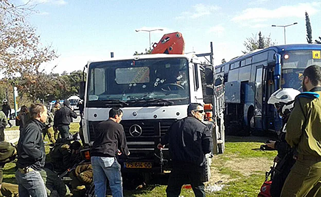 זירת הפיגוע בארמון הנציב