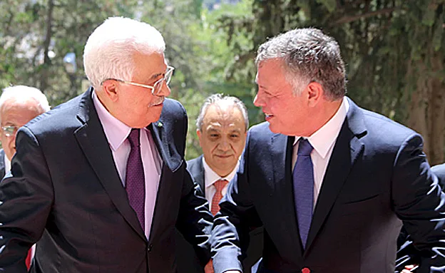 ''ננקוט צעדים''. אבו מאזן ועבדאללה (ארכיון)