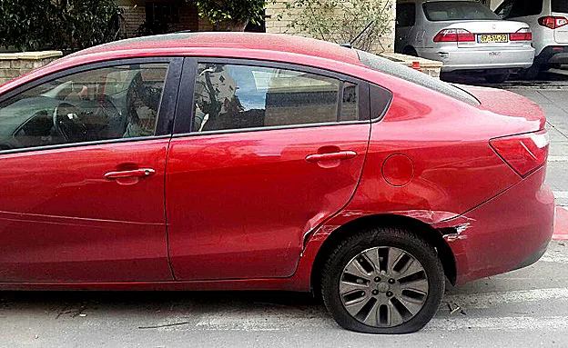 אחד הרכבים שנפגעו