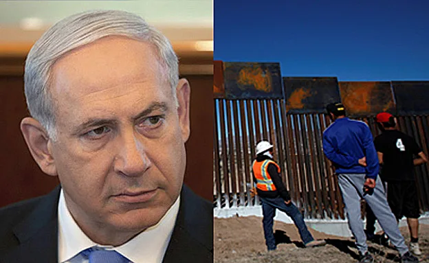 תהליך בניית החומה במקסיקו (רויטרס)