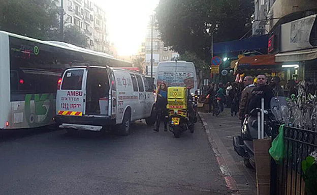 זירת הפיגוע בפ''ת, היום