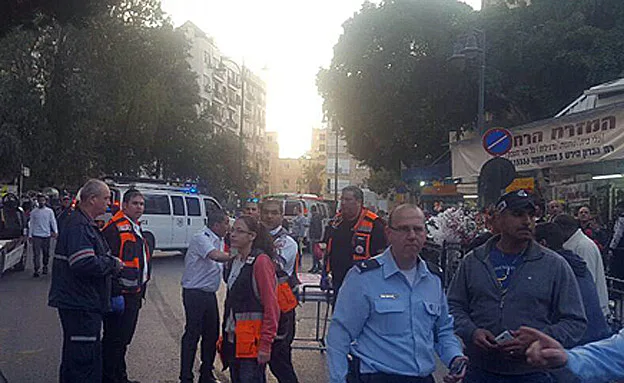 זירת הפיגוע בפ''ת, היום