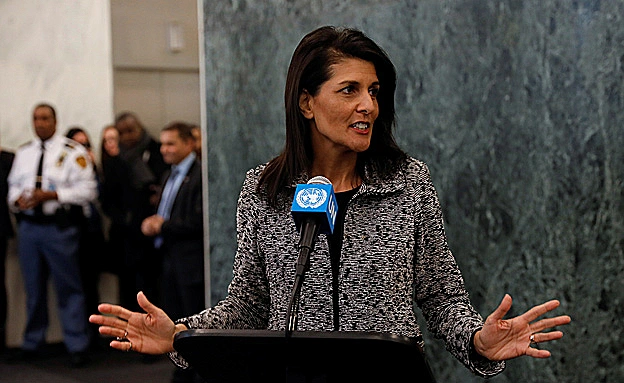 ביקורת קשה מהפלסטינים. השגרירה היילי