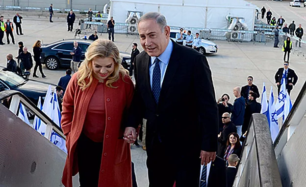 בני הזוג נתניהו, היום (אבי אוחיון, לע''מ)