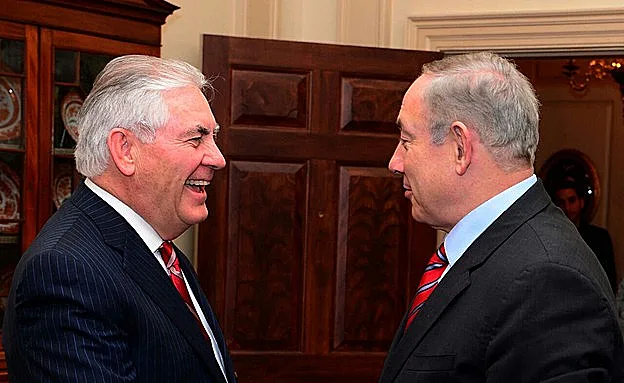 נתניהו וטילרסטון בפגישתם הלילה