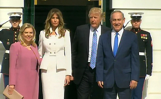 בני הזוג נתניהו התקבלו בבית הלבן