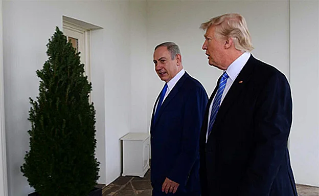 בנימין נתניהו עם דונלד טראמפ