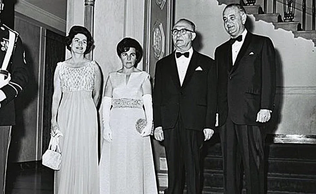 בני הזוג אשכול וג'ונסון