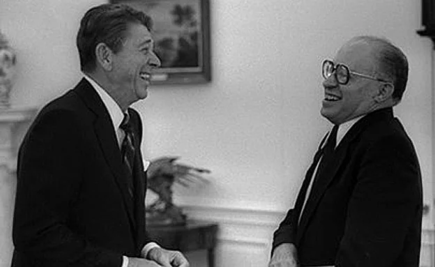 מנחם בגין ורונלד רייגן