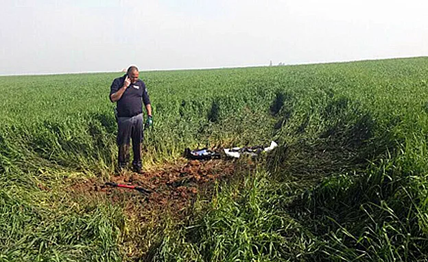 זירת נפילת הרקטה בדרום, הבוקר