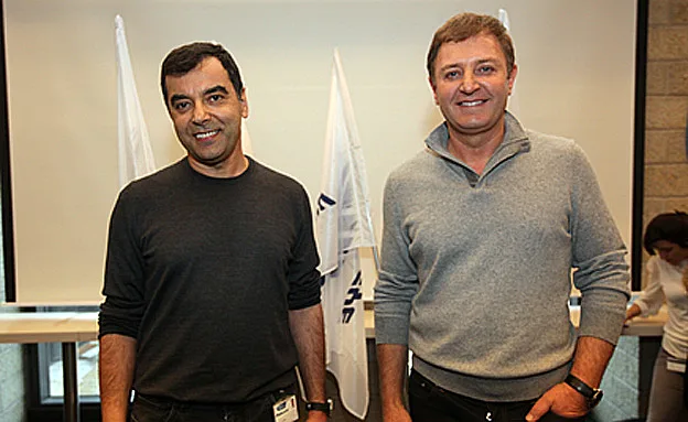 זיו אבירם (מימין) ופרופ' אמנון שעשוע