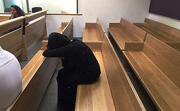 הראל בבית המשפט ביום ההרשעה