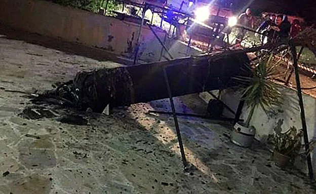 הרקטה שיורטה בשטח ירדן, אש