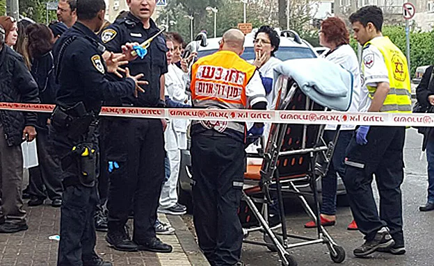 זירת הרצח בקופת החולים בחולון