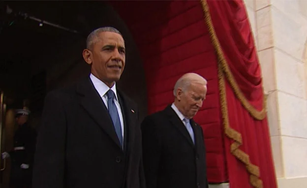 הנשיא היוצא אובמה וסגנו ביידן