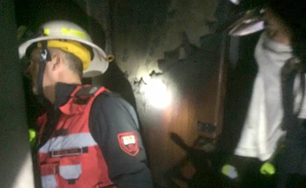 זירת השריפה בפסגת זאב (כבאות והצלה ירושלים)