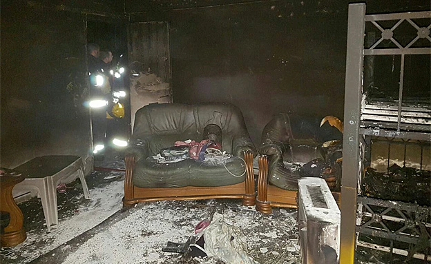 זירת השריפה עין נקובא (כבאות ירושלים)