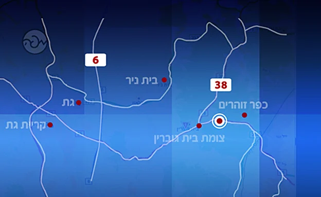 מקום התאונה בכביש 35