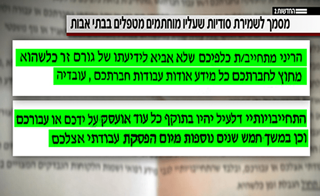 המסמך עליו אולצו העובדים לחתום
