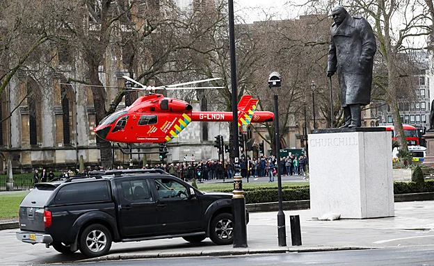 מסוק משטרתי בזירת האירוע