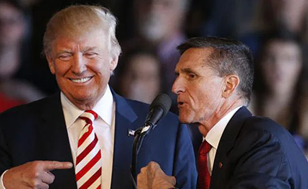 פלין עם הנשיא טראמפ