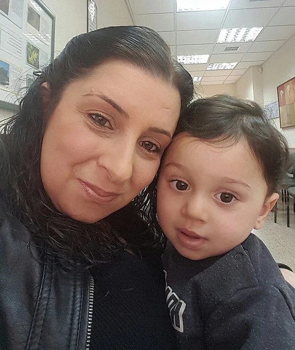 רווית סבג עם הנכד יוסף ז''ל