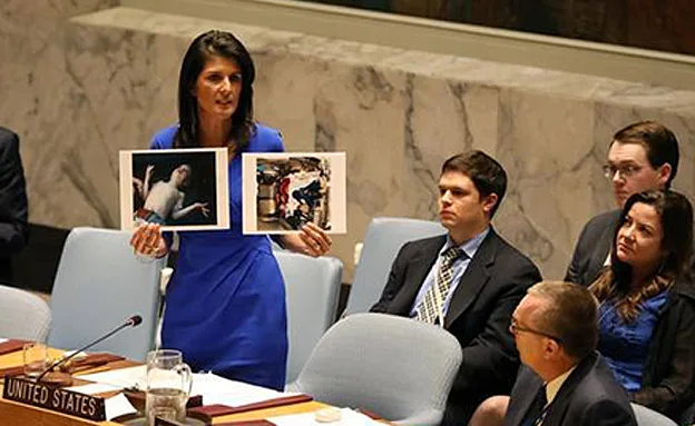 ניקי היילי במועצת הביטחון, אתמול