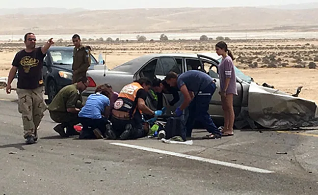 זירת התאונה בדרום