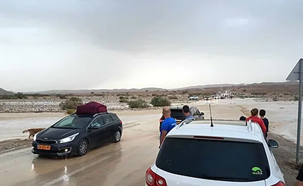 הצפה בכביש 13. היום