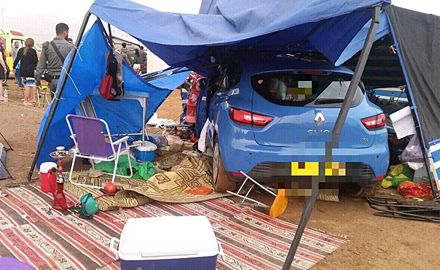 זירת התאונה באילת, אמש