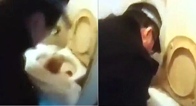 השוטר מחלץ את התינוקת