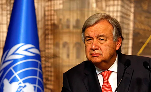 אנטוניו גוטרס, מזכ''ל האו''ם. מקווה לשלום. גוטרש