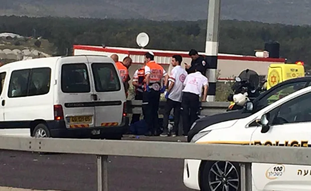 זירת התאונה בעפולה