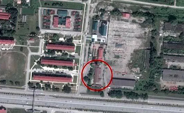 המיקום המשוער של מחנה הריכוז