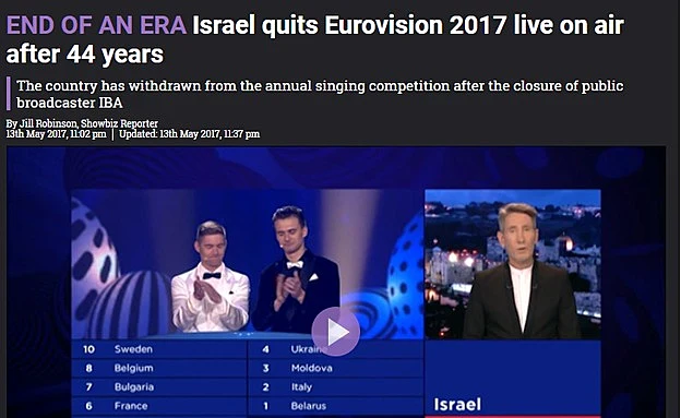 ''סופו של עידן''. הסאן הבריטי.