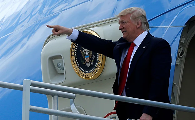 טראמפ מגיע לביקור (רויטרס)