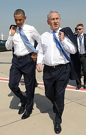 אובמה ונתניהו מורידים את הז'קט