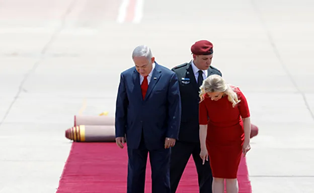 בני הזוג נתניהו בטקס קבלת הפנים