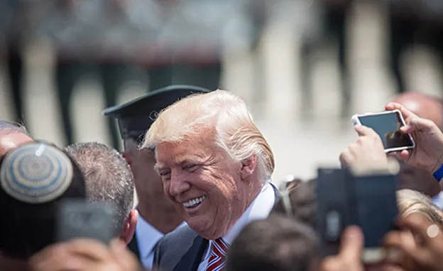 הנשיא טראמפ. היום (Hadas Parush/Flash90)