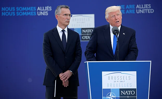 טראמפ בחנוכת מבנה נאט''ו