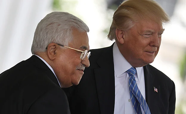 פגישה מתוחה. טראמפ ואבו מאזן (רויטרס)